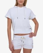 Tommy Hilfiger Cropped Short-sleeve Hoodie, Created For Macy's