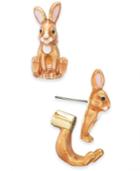 Kate Spade New York Gold-tone Bunny Ear Jacket Earrings