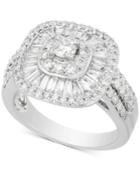 Diamond Ballet Cluster Engagement Ring (1-3/4 Ct. T.w.) In 14k White Gold