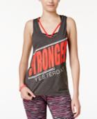 Energie Active Juniors' Camile Contrast-strap Graphic Tank Top