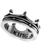 King Baby Crown Ring In Sterling Silver