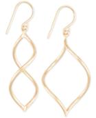 Twisted Wire Drop Earrings In 10k Gold