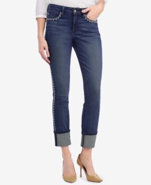 Nydj Alina Tummy-control Embroidered Ankle Jeans