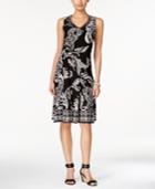 Jm Collection Sleeveless Paisley-print Dress, Only At Macy's