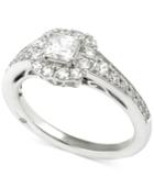 Marchesa Certified Diamond Princess Engagement Ring (1 Ct. T.w.) In 18k White Gold, Created For Macy's