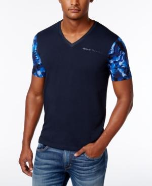 Armani Exchange Men's Eagle Camo V-neck T-shirt