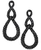 Inc International Concepts Jet-tone Pave Linked Drop Earrings, Only At Macy's
