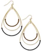 Inc International Concepts Gold-tone Thread-wrapped Earrings, Only At Macy's