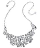 Charter Club Silver-tone Crystal Statement Necklace, Only At Macy's
