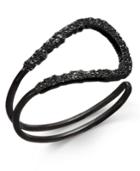 Inc International Concepts Jet-tone Pave Loop Cuff Bracelet, Only At Macy's