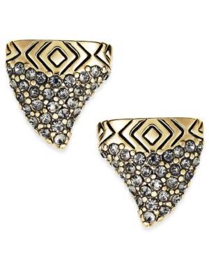 House Of Harlow Gold-tone Shark Tooth Stud Earrings