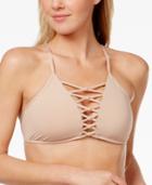 Kenneth Cole Sexy Solids Strappy High-neck Bikini Top Women's Swimsuit