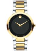 Movado Men's Modern Classic Two-tone Pvd Stainless Steel Bracelet Watch 39mm 0607120