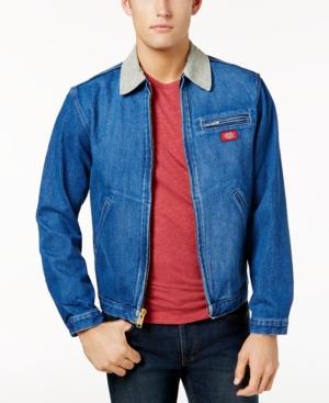 Dickies Men's Slim-fit Full-zip Denim Jacket