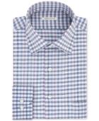 Van Heusen Men's Classic Fit Wrinkle-free Blue Check Dress Shirt