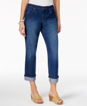Style & Co Petite Curvy-fit Riverside Wash Capri Jeans, Only At Macy's