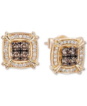 Le Vian Chocolatier Diamond Cluster Stud Earrings (1/3 Ct. T.w.) In 14k Gold