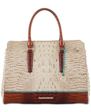 Brahmin Finley Vanilla Macaw Large Satchel