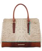 Brahmin Finley Vanilla Macaw Large Satchel