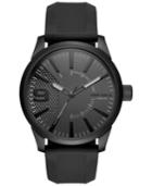 Diesel Men's Black Silicone Strap Watch 46x53mm Dz1807