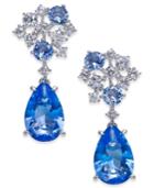 Danori Silver-tone Crystal & Pave Teardrop Drop Earrings, Created For Macy's