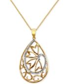 Effy Diamond Teardrop Pendant Necklace In 14k Gold (1/5 Ct. T.w.)