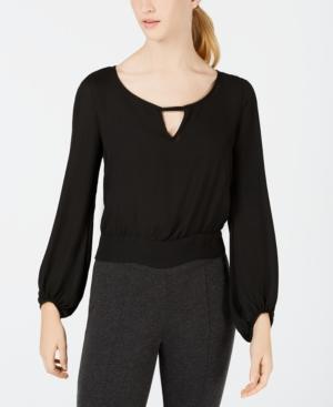Bcx Juniors' Hardware-embellished Tie-hem Top