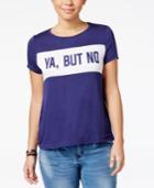Rebellious One Juniors' Text Graphic T-shirt
