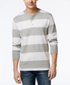 Club Room Men's Waverly Striped Henley, Only At Macy's
