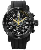 Tw Steel Unisex Chronograph Grandeur Tech Black Silicone Strap Watch 48mm Tw610 - Emerson Fittipaldi Special Edition