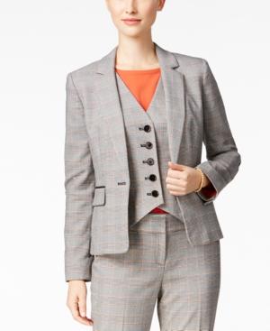 Nine West Plaid One-button Blazer