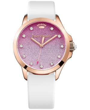Juicy Couture Women's Jetsetter White Silicone Strap Watch 38mm 1901405