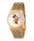 Disney Minnie Mouse Women's Gold Alloy Glitz Watch
