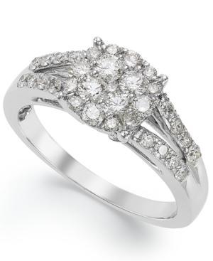 14k White Gold Diamond Ring (7/8 Ct. T.w.)