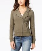 American Rag Juniors' Cotton Lace-up Moto Jacket, Created For Macy's