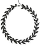 2028 Silver-tone Stone Vine Collar Necklace