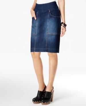 Jag Janelle Pull-on Denim Pencil Skirt