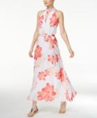 Calvin Klein Floral-print Halter Maxi Dress