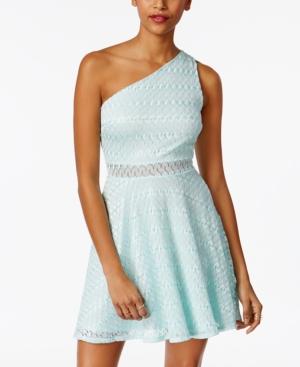 Material Girl Juniors' One-shoulder Metallic Fit & Flare Dress, Only At Macy's