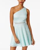 Material Girl Juniors' One-shoulder Metallic Fit & Flare Dress, Only At Macy's