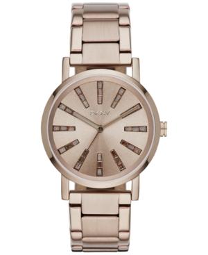 Dkny Women's Soho Beige Gold-tone Stainless Steel Bracelet Watch 38mm Ny2418