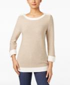 Karen Scott Metallic Threaded Sweater, Only At Macy's