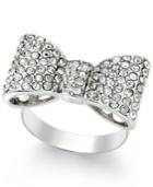 Inc International Concepts Silver-tone Pave Bow Ring, Only At Macy's