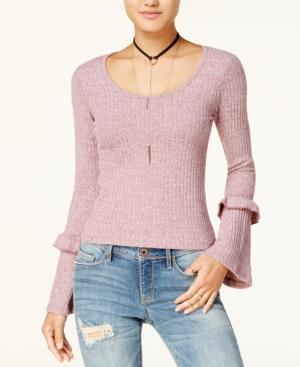 American Rag Juniors' Ruffled Bell-sleeve Sweater, Created For Macy's