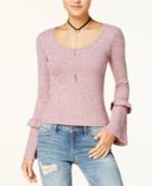 American Rag Juniors' Ruffled Bell-sleeve Sweater, Created For Macy's