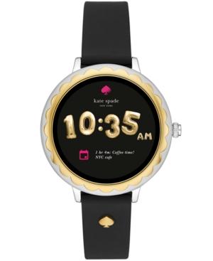 Kate Spade New York Women's Scallop Black Silicone Strap Touchscreen Smart Watch 41mm