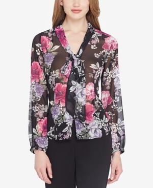 Tahari Asl Tie-neck Blouse, Regular & Petite