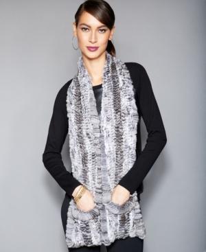 The Fur Vault Knitted Chinchilla Fur Scarf