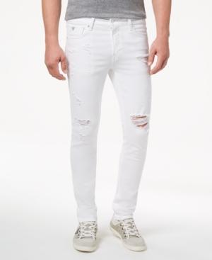 Guess Men's White Stretch Skinny Fit Jeans