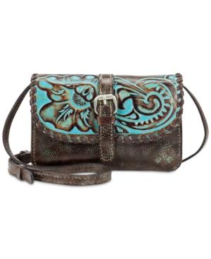 Patricia Nash Turquoise-tooled Torri Mini Crossbody